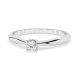 Solitaire Diamond Ring Round 0.06ct by Qutahia Jewellery
