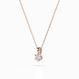 Diamond Pendant Necklace Round 0.15ct by Qutahia Jewellery