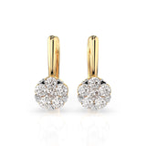Illusion Diamond Earrings Round 0.2ct by Qutahia Jewellery