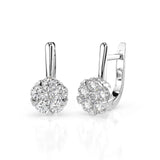 Illusion Diamond Earrings Round 0.3ct by Qutahia Jewellery