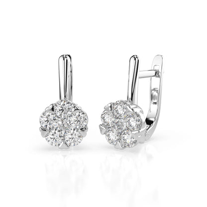 Illusion Earring (Round), 0.3 ct — 102-10015/1(3.4)