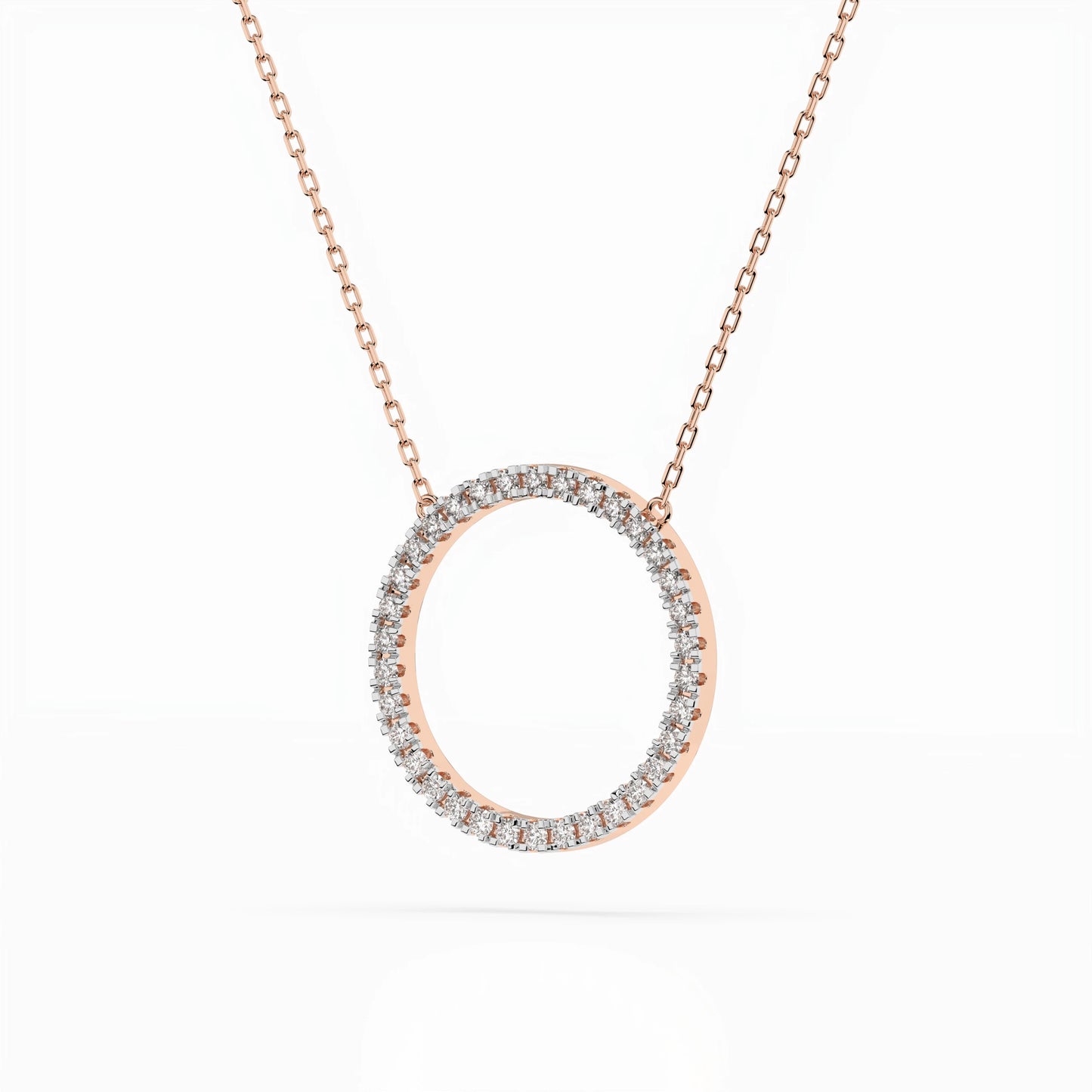 Minimalism Necklace (Round), 0.2 ct — 104-10023