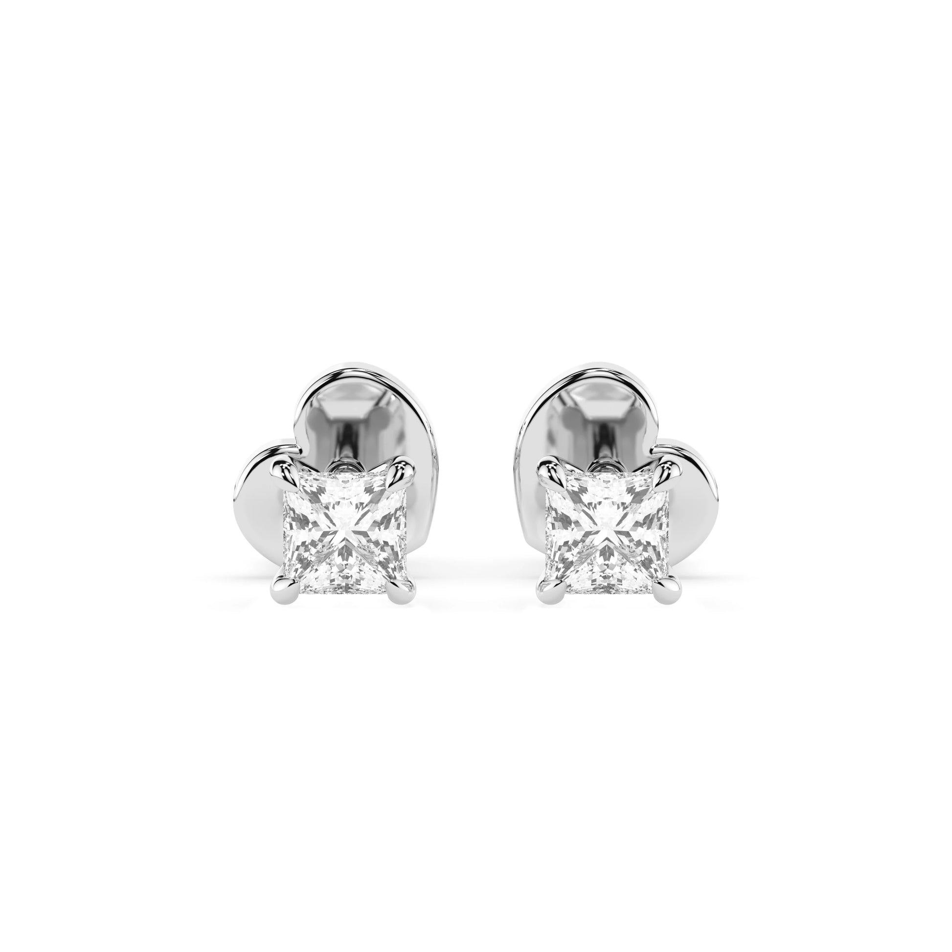 Solitaire Butterfly Earring (Princess), 0.2 ct — 102-10113(2.5)PR