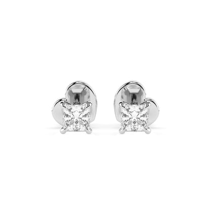 Solitaire Butterfly Earring (Princess), 0.2 ct — 102-10113(2.5)PR