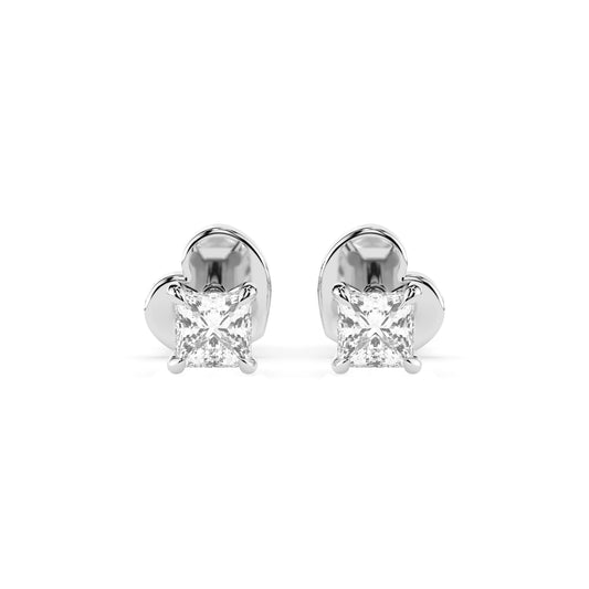 Solitaire Butterfly Earring (Princess), 0.2 ct — 102-10113(2.5)PR
