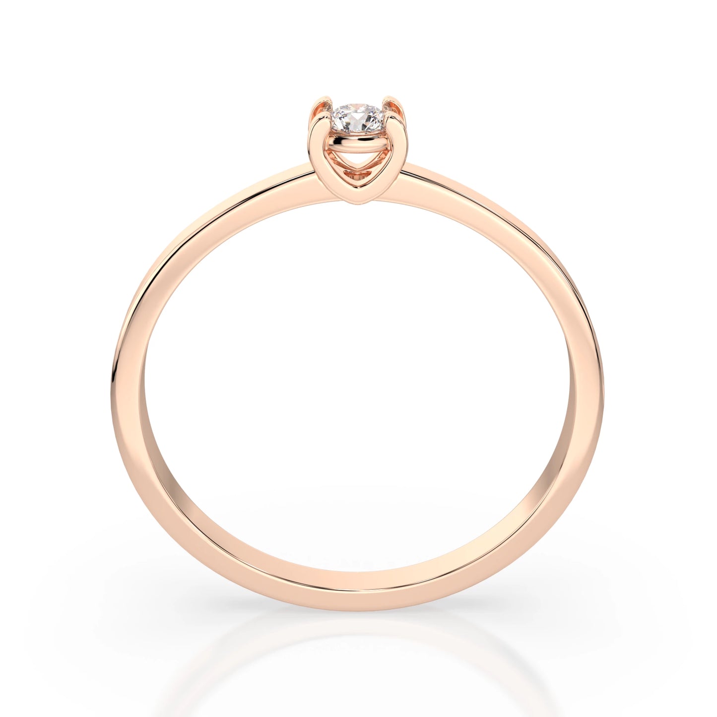 Solitaire Ring (Round), 0.1 ct — 101-10022(3.0)