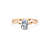 Oval Lab Grown Diamond Solitaire Engagement Ring 1.0ct by Qutahia Jewellery