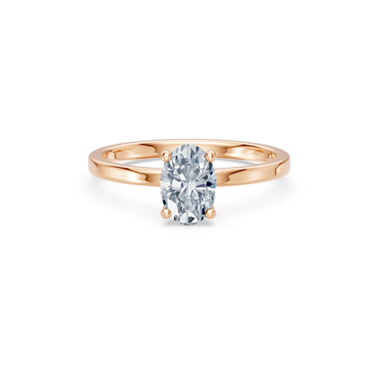 Oval Lab Grown Diamond Solitaire Engagement Ring 1.0ct by Qutahia Jewellery