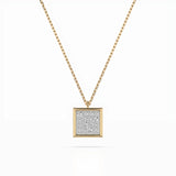 Illusion Diamond Necklace Round 0.07ct by Qutahia Jewellery