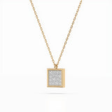 Illusion Diamond Necklace Round 0.07ct by Qutahia Jewellery