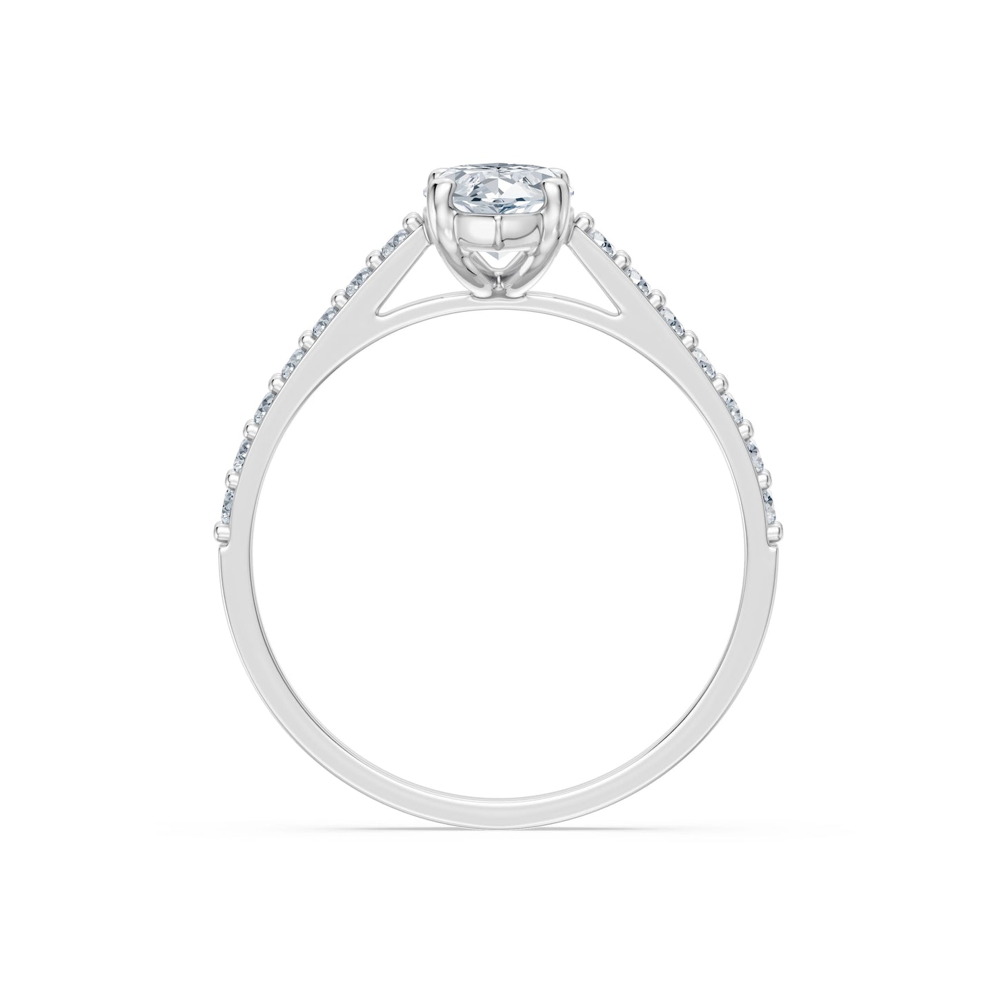 Marquise Lab Grown Diamond Slim Pave Eternity Ring 1.0ct by Qutahia Jewellery