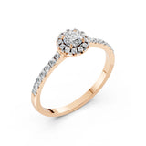 Solitaire Eternity Diamond Ring Round 0.25ct by Qutahia Jewellery