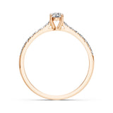 Solitaire Eternity Diamond Ring Round 0.2ct by Qutahia Jewellery