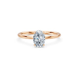 Oval Lab Grown Diamond Micro Pave Engagement Ring 1.0ct by Qutahia Jewellery