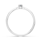 Solitaire Diamond Ring Round 0.1ct by Qutahia Jewellery