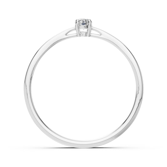 Solitaire Ring (Round), 0.1 ct — 101-10012/1(3.0)