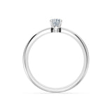 Round Brilliant Diamond Slim Solitaire Engagement Ring 0.2ct by Qutahia Jewellery