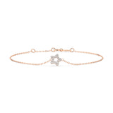 Diamond Bracelet Gold Round 0.08ct by Qutahia Jewellery