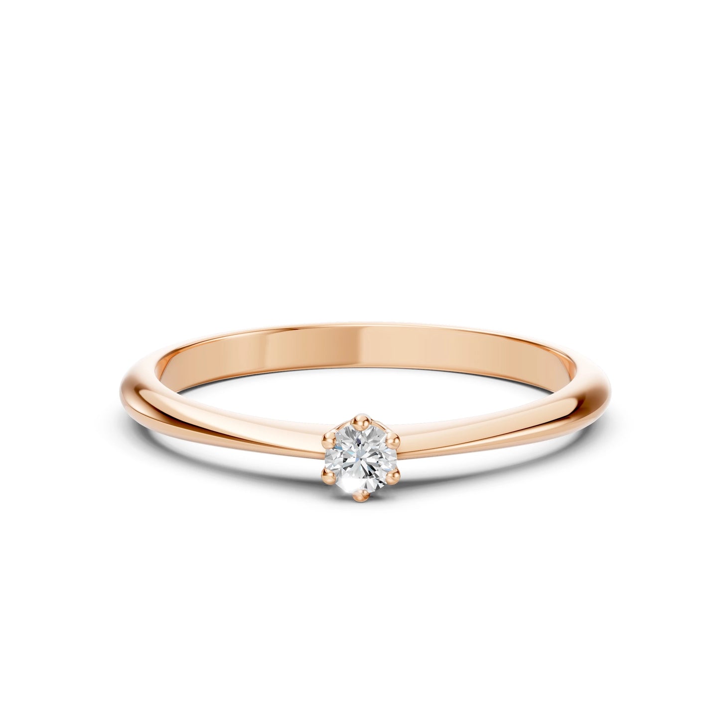 Solitaire Ring (Round), 0.1 ct — 101-10027(3.0)