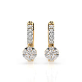 Illusion Diamond Earrings Round 0.06ct by Qutahia Jewellery