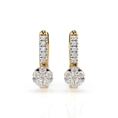 Illusion Earring (Round), 0.06 ct — 102-10015/4(2.0)