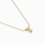 Diamond Pendant Necklace Round 0.2ct by Qutahia Jewellery