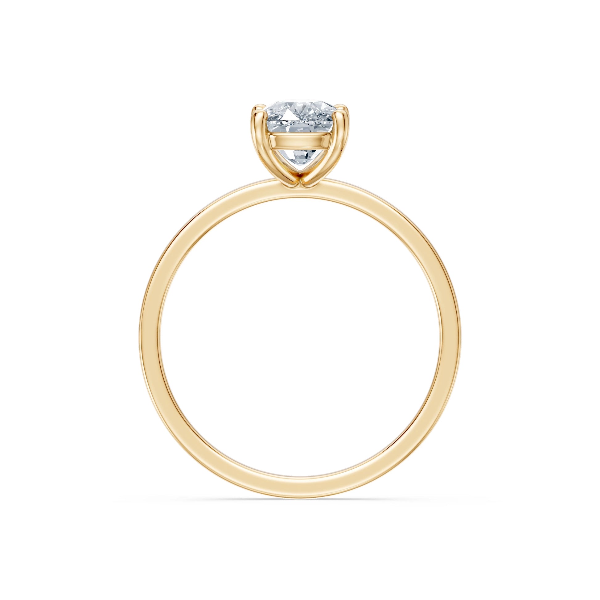 Cushion Lab Grown Diamond Solitaire Engagement Ring 1.5ct by Qutahia Jewellery