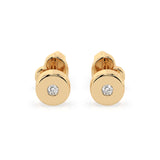 Diamond Stud Earrings Round 0.04ct by Qutahia Jewellery