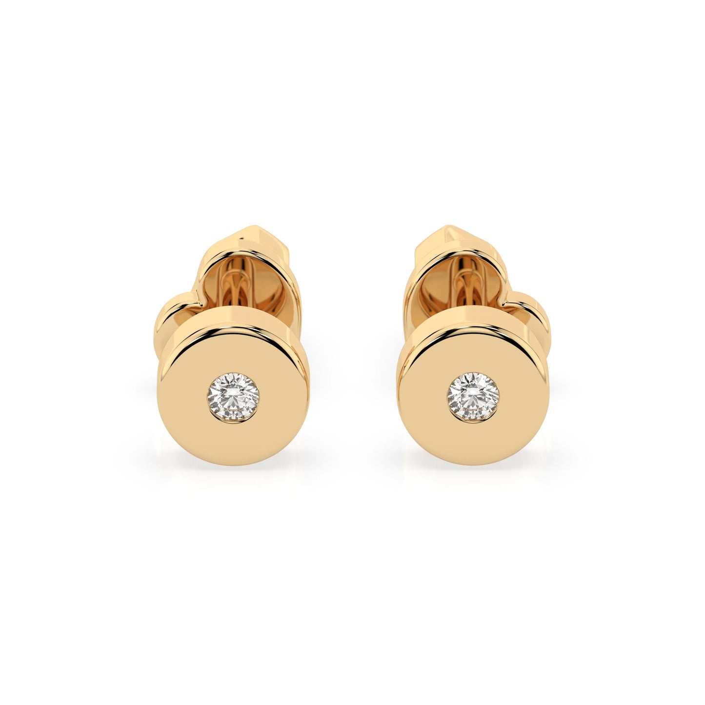 Solitaire Butterfly Earring (Round), 0.04 ct — 102-10050