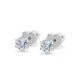 Diamond Stud Earrings Round Brilliant 0.5ct by Qutahia Jewellery