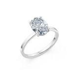 Oval Lab Grown Diamond Solitaire Engagement Ring 2.0ct by Qutahia Jewellery