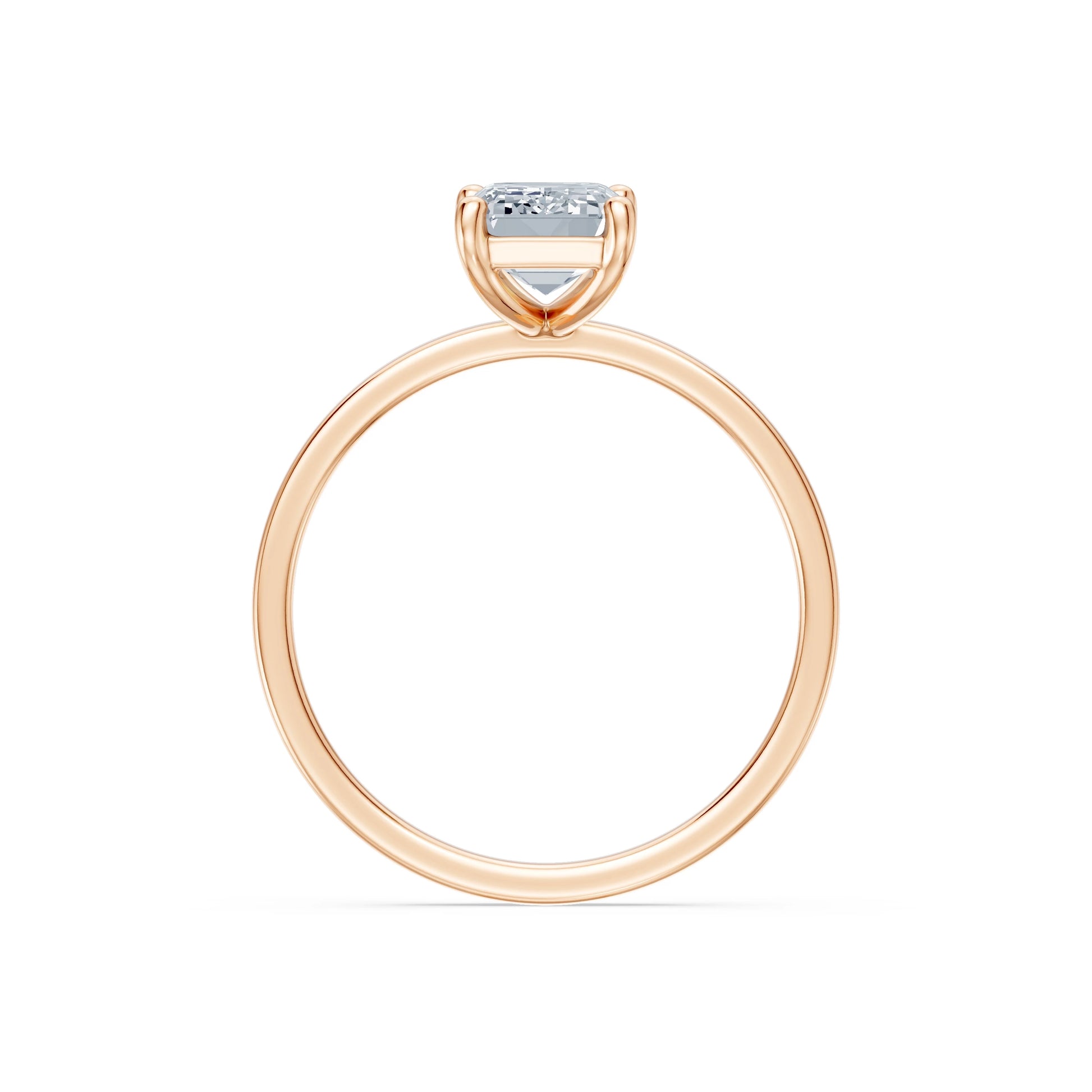 Emerald Lab Grown Diamond Solitaire Engagement Ring 1.5ct by Qutahia Jewellery