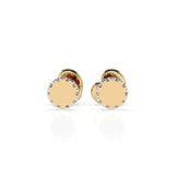 Small Diamond Earrings Round 0.1ct by Qutahia Jewellery