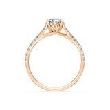 Cushion Lab Grown Diamond Micro Pave Eternity Ring 1.0ct by Qutahia Jewellery