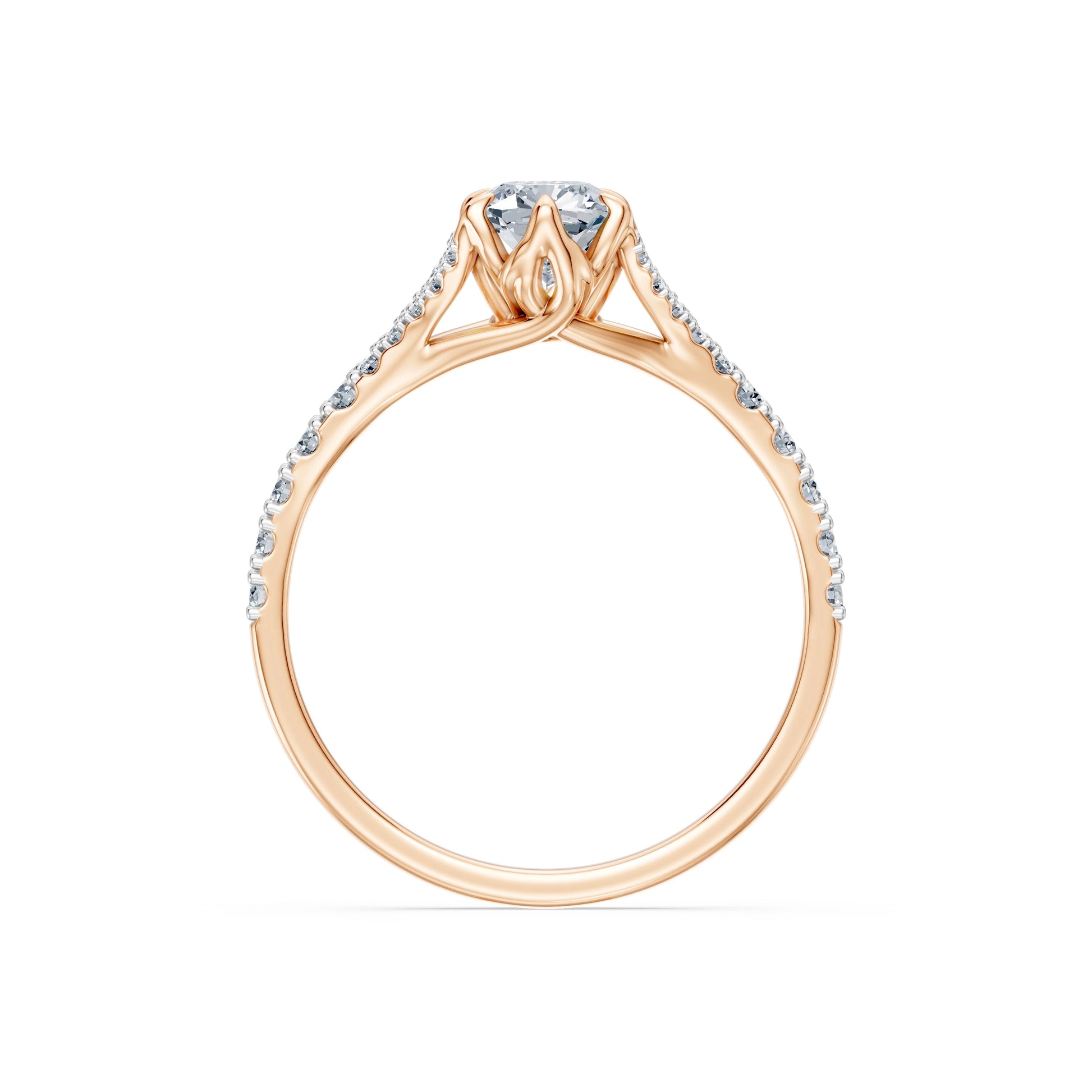 Cushion Lab Grown Diamond Micro Pave Eternity Ring 1.0ct by Qutahia Jewellery