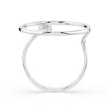 Minimalist Diamond Ring Round 0.03ct by Qutahia Jewellery