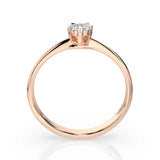 Illusion Diamond Ring Round 0.03ct by Qutahia Jewellery