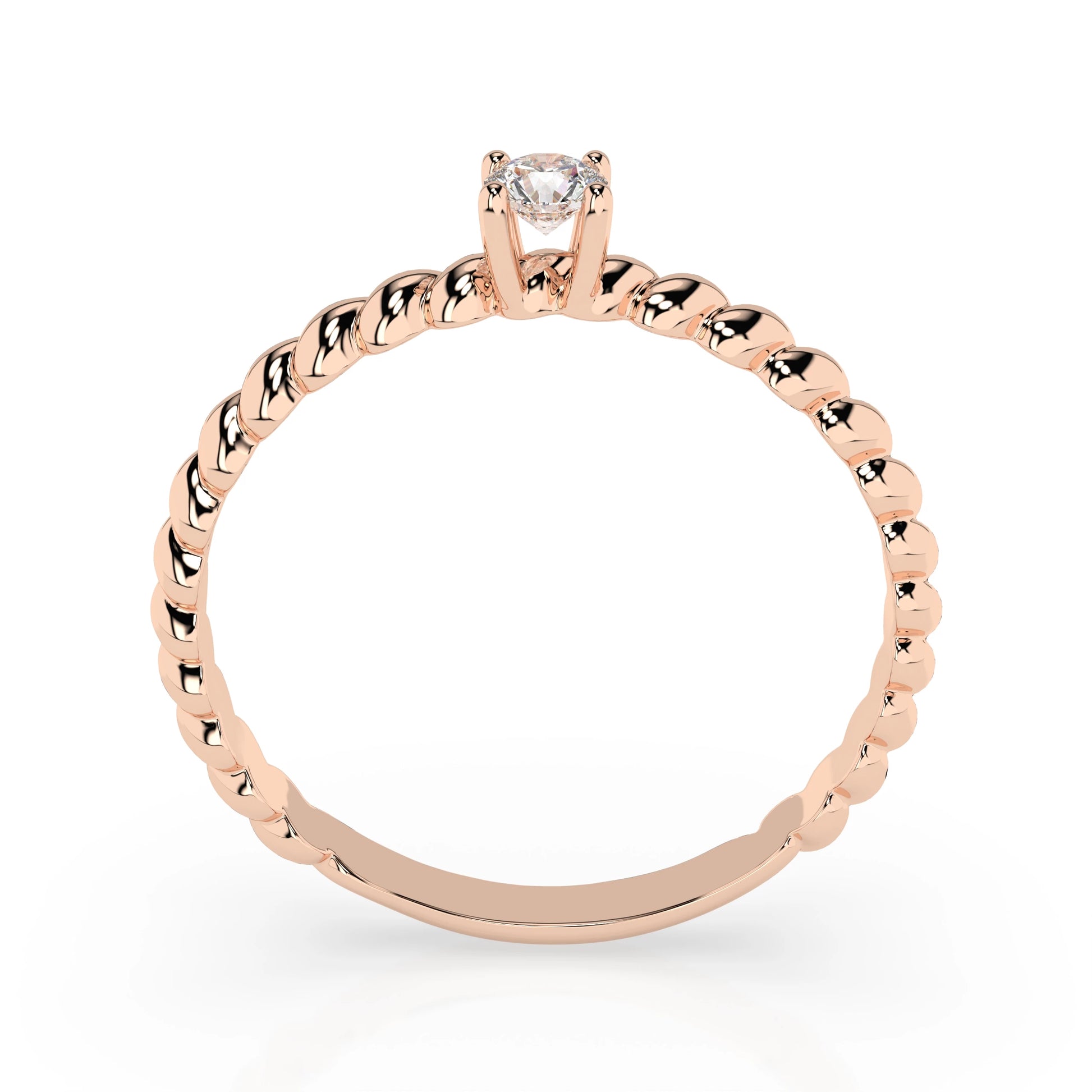 Solitaire Ring (Round), 0.08 ct — 101-10038(2.7)