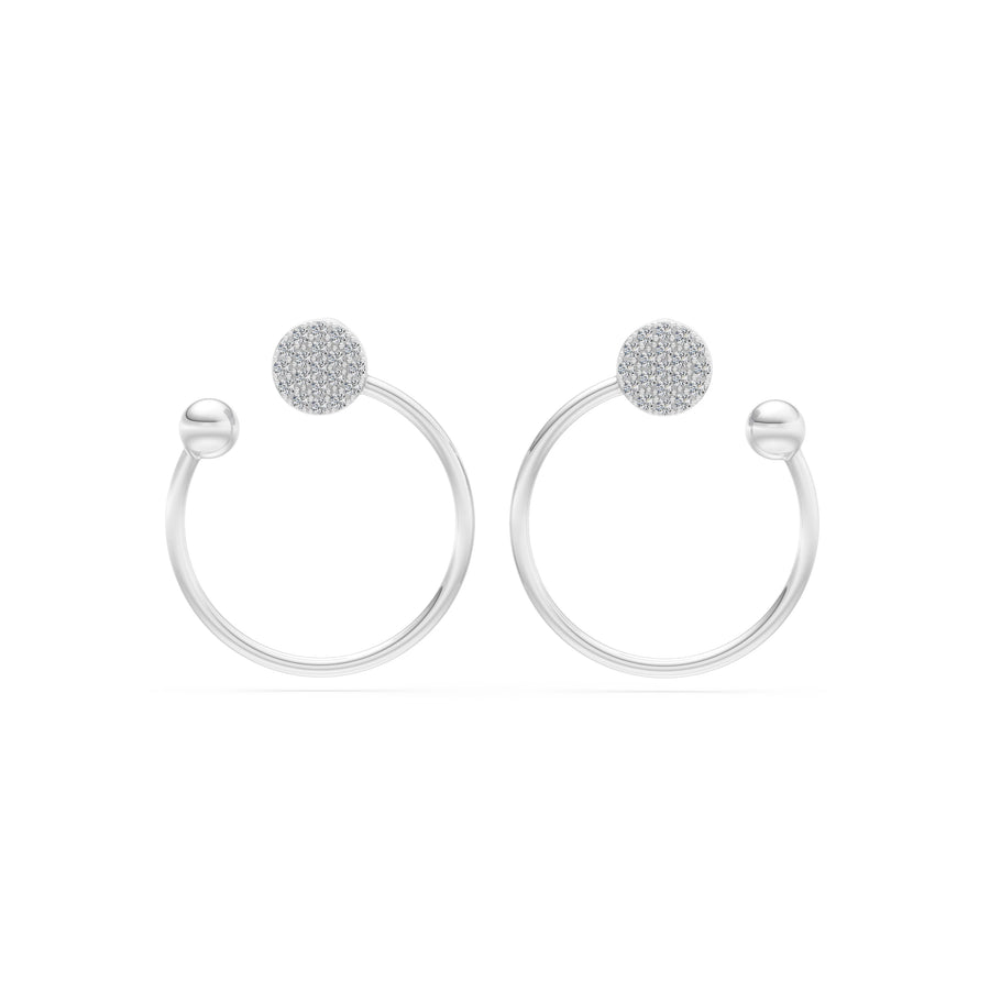 Small Diamond Earrings Round Brilliant 0.23ct by Qutahia Jewellery