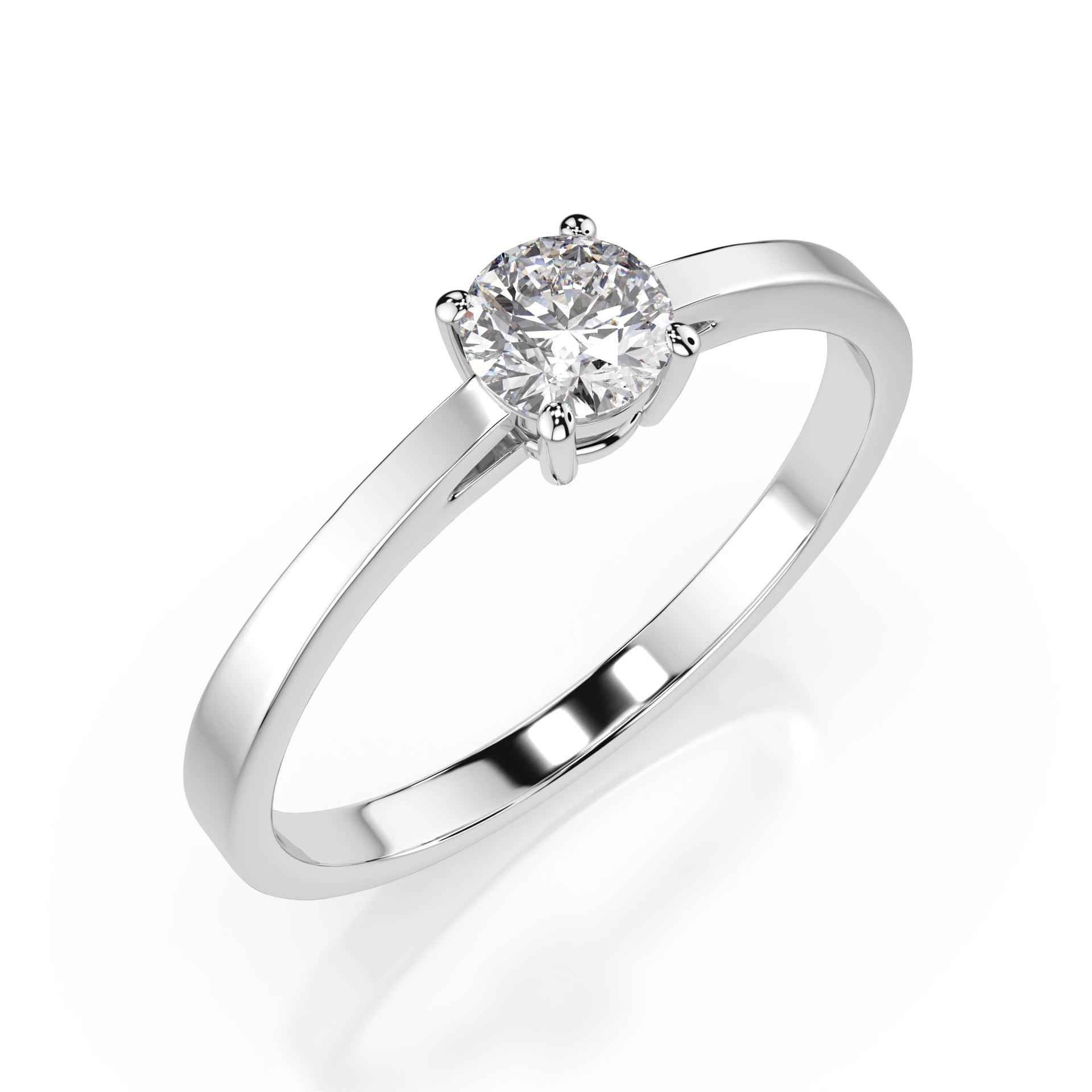 Solitaire Ring (Round), 0.3 ct — 101-10012/1(4.2)
