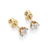 Diamond Stud Earrings Round 0.9ct by Qutahia Jewellery
