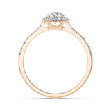Solitaire Eternity Diamond Ring Round 0.5ct by Qutahia Jewellery
