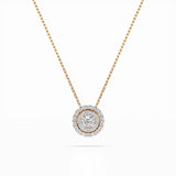 Illusion Diamond Necklace Round 0.09ct by Qutahia Jewellery