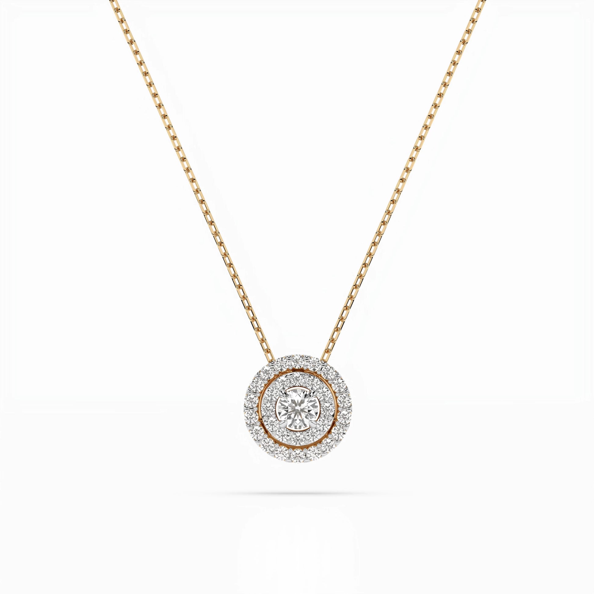 Illusion Necklace (Round), 0.09 ct — 104-10043
