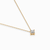 Solitaire Necklace (Princess), 0.1 ct — 104-10055(2.5)PR