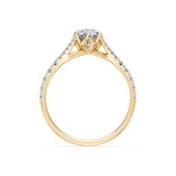 Oval Lab Grown Diamond Micro Pave Eternity Ring 1.0ct by Qutahia Jewellery