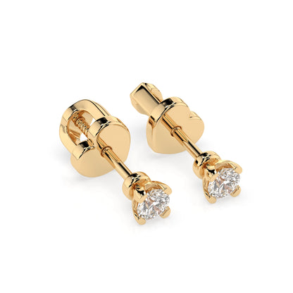 Solitaire Butterfly Earring (Round), 0.3 ct — 102-10089/2(3.4)