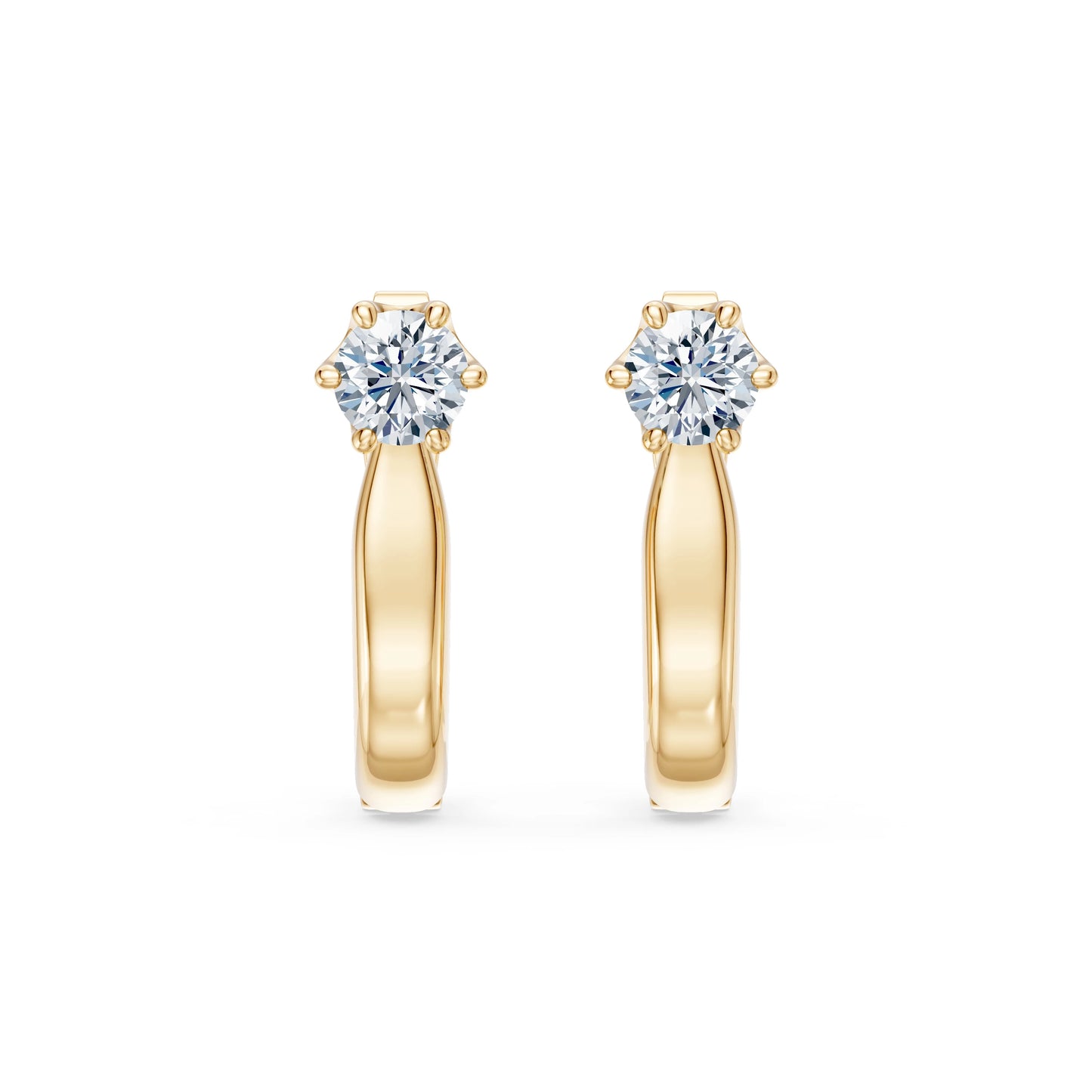 Solitaire English Lock Earring, 0.5 ct — 102-10040(4.0)