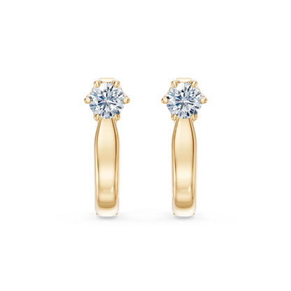 Solitaire English Lock Earring, 0.5 ct — 102-10040(4.0)