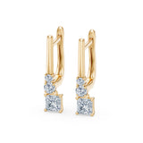 Diamond Eternity Earrings Princess 0.6ct by Qutahia Jewellery